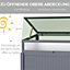 Outsunny Wood Cold Frame Mini Greenhouse with Elevated Garden Box Grey