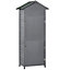 Outsunny Wood Garden Storage Shed Tool Cabinet  Felt Roof, 189x82x49cm, Grey