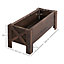 Outsunny Wooden Garden Raised Bed Planter Grow Containers Pot, 100x36.5x36cm