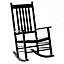 Outsunny Wooden Garden Rocking Chair Outdoor Furniture Deck Armchair Patio Swing