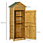 Outsunny Wooden Garden Storage Shed Utility Gardener Cabinet 3 Shelve