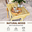 Outsunny Wooden Garden Table, Outdoor Side Table 68cmx44cmx75cm, Natural