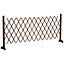 Outsunny Wooden Movable Fence Foldable Garden Screen Panel, Dark Brown