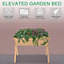 Outsunny Wooden Planter Raised Bed Stand Vegetable Flower 100 x 70 x 80cm
