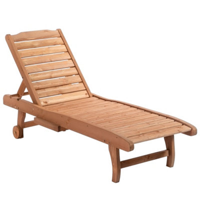 Wooden sun best sale lounger b&q