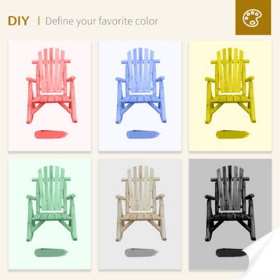 Outsunny Wooden Traditional Rocking Chair Lounger Relaxing Balcony Garden Seat - 8