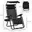 Outsunny Zero Gravity Chair Adjustable Patio Lounge Reclining Seat Black
