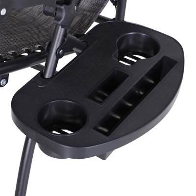 Outsunny Zero Gravity Chair Adjustable Patio Lounge Reclining Seat - 9