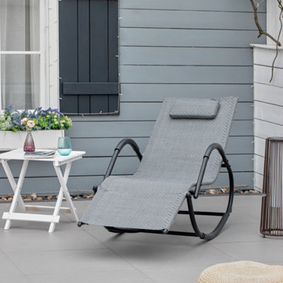 Gray adirondack store rocking chair