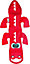 Outward Hound Dog Fire Biterz Dragon Squeaky Toy Play Chew Red