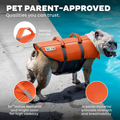 Outward Hound Dog Life jacket Float Coat Swimming Float Vest Swim Lifejacket Orange Orange XS