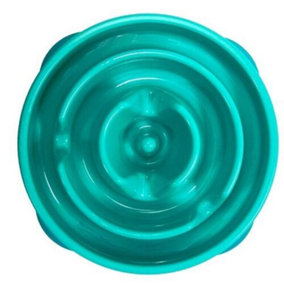 Outward Hound Dog Slow Feeder Food Bowl Interactive Maze Treat Turquoise Large