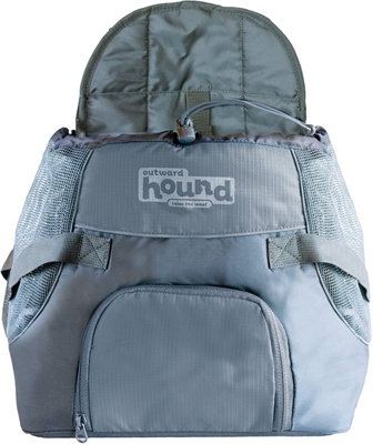 Outward Hound PoochPouch Pet Dog Puppy Front Carrier Bag Travel Grey Medium