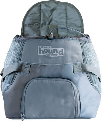 Outward Hound PoochPouch Pet Dog Puppy Front Carrier Bag Travel  - Grey Medium