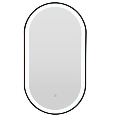 Oval Anti Fog LED Illumination Dimmable Bathroom Mirror with Touch ...