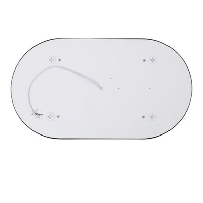 Oval Anti Fog LED Illumination Dimmable Bathroom Mirror with Touch Control 500 x 900 mm