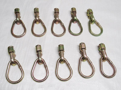Oval Cargo Tie Down Rings x10 (Surface Rail Fitting Lashing Load Restraint)