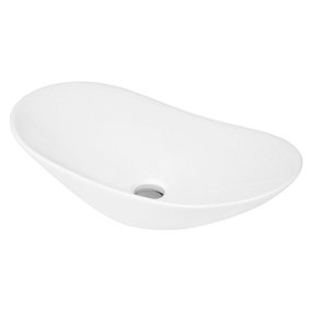 Oval Ceramic Countertop Vessel with Overflow - 615mm - Balterley