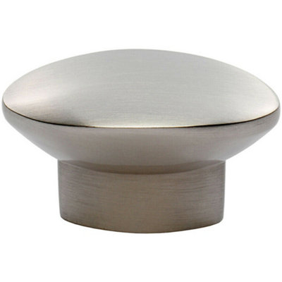 Oval Cupboard Door Knob 41 x 20mm 24mm Proj Satin Nickel Cabinet Handle Price Comparisons | Compare The Build