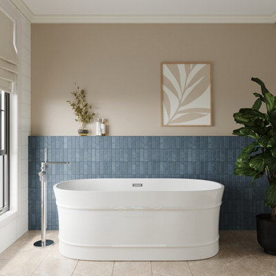Oval Freestanding Bath from Balterley - Layered Rim Design - 1600mm x 780mm
