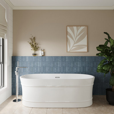 Oval Freestanding Bath from Balterley - Layered Rim Design - 1700mm x 780mm