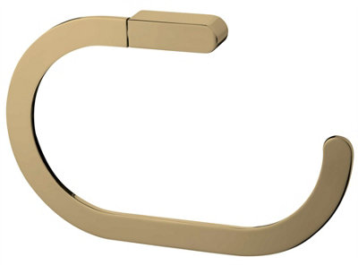 Oval Holder Round Towel Hanger Bathroom Gold Colour Finished Zamak Wall Mounted