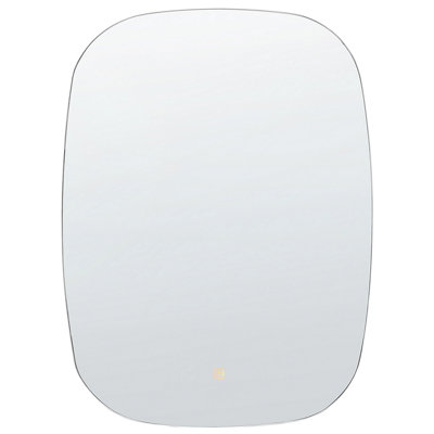 Oval LED Wall Mirror 78 cm Silver BERGERAC