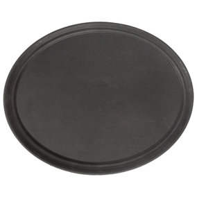 Oval Non-Slip Serving Tray - 63.5cm x 52cm - Black