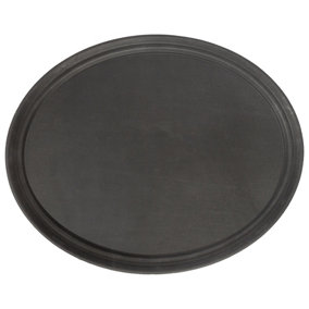 Oval Non-Slip Serving Tray - 68.5cm x 56cm - Black