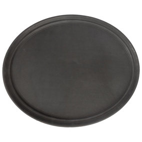 Oval Non-Slip Serving Tray - 79cm x 66cm - Black