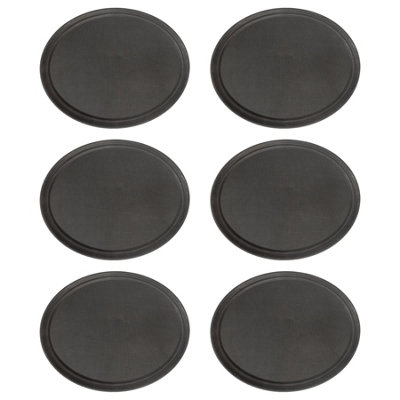 Oval Non-Slip Serving Trays - 63.5cm x 52cm - Black - Pack of 6