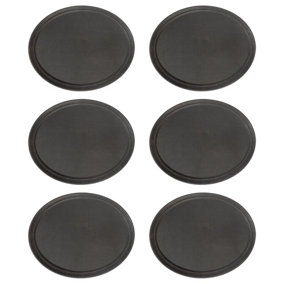 Oval Non-Slip Serving Trays - 63.5cm x 52cm - Black - Pack of 6