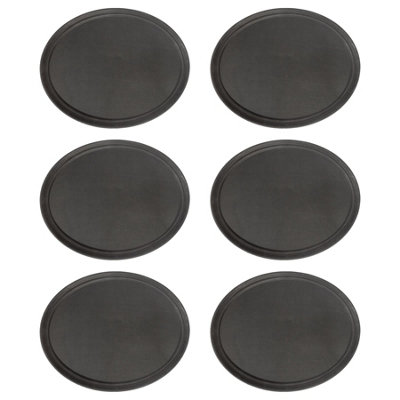 Oval Non-Slip Serving Trays - 68.5cm x 56cm - Black - Pack of 6