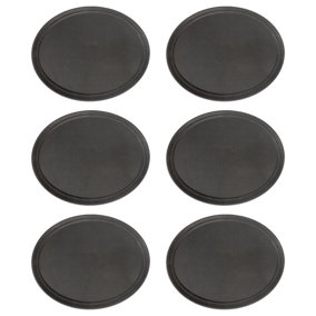 Oval Non-Slip Serving Trays - 68.5cm x 56cm - Black - Pack of 6