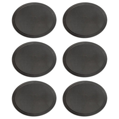 Oval Non-Slip Serving Trays - 73.5cm x 60cm - Black - Pack of 6