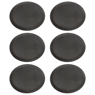 Oval Non-Slip Serving Trays - 79cm x 66cm - Black - Pack of 6