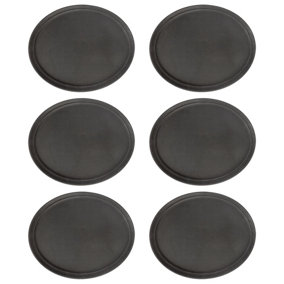 Oval Non-Slip Serving Trays - 79cm x 66cm - Black - Pack of 6