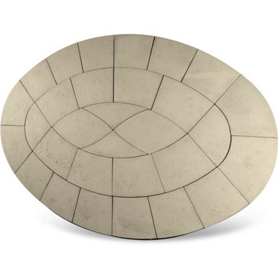 Oval Patio Kit 'The Lambada' Limestone (3.2m x2.2m)