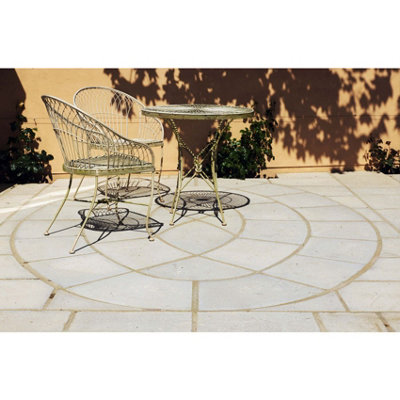 Oval Patio Kit 'The Lambada' Limestone (3.2m x2.2m)
