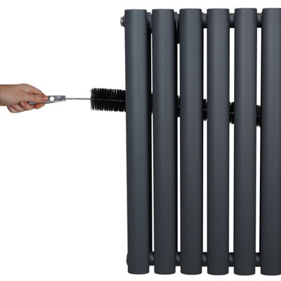 Oval Radiator - 1600 x 360mm - Anthracite
