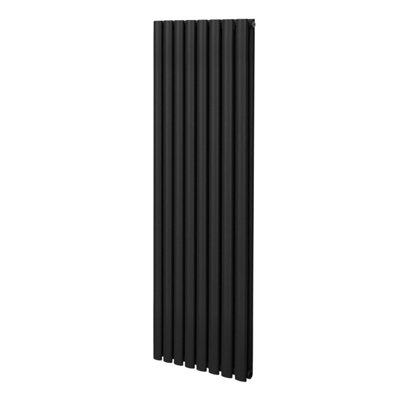 Oval Radiator - 1600 x 480mm - Black