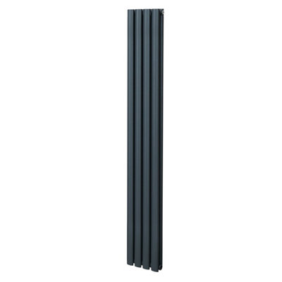 Oval Radiator - 1800 x 240mm - Anthracite