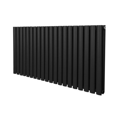 Oval Radiator - 600 x 1200mm - Black