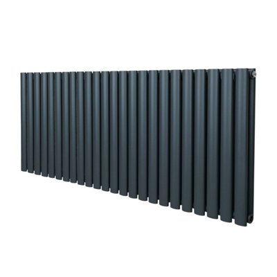 Oval Radiator - 600 x 1440mm - Anthracite