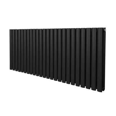 Oval Radiator - 600 x 1440mm - Black | DIY at B&Q