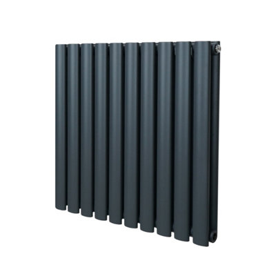 Oval Radiator - 600 x 600mm - Anthracite | DIY at B&Q