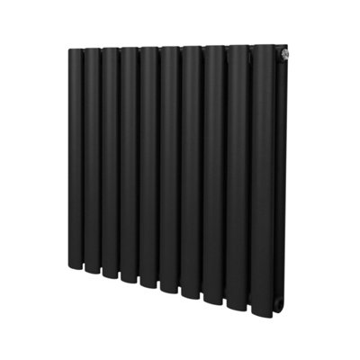 Oval Radiator - 600 x 600mm - Black