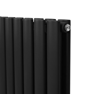 Oval Radiator - 600 x 600mm - Black