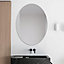 OVAL SHAPE Frameless Round Wall Mounted Mirror Frameless Bathroom Living Room A Must have Mirror Home Decor (50x70 cm)