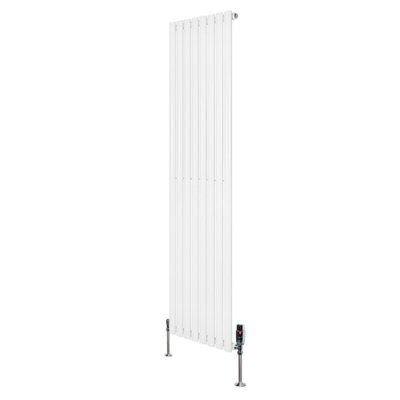 Oval Single Column Radiator 1800mm x 480mm & TRV Chrome Valves Modern ...
